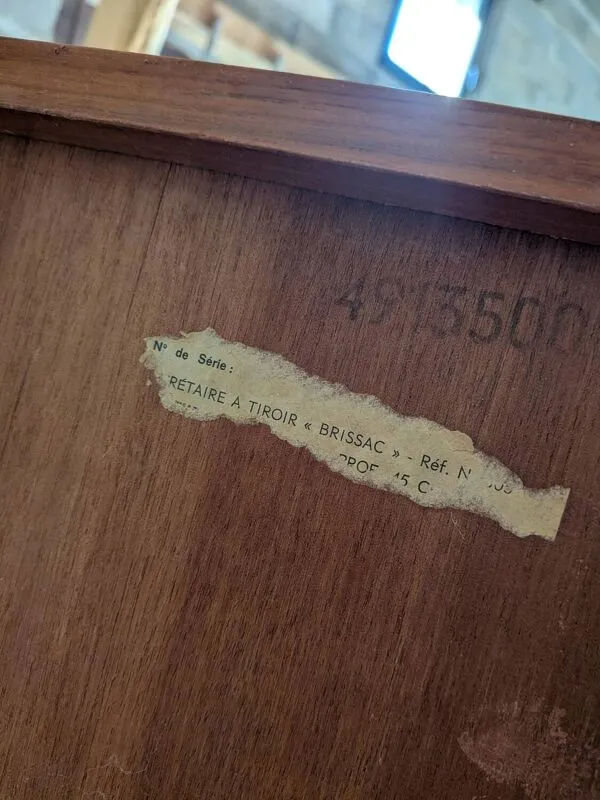 Illustration numéro 4 du produit Secrétaire Vintage ''Brissac'' – Chêne Blond & Design Reconstruction – 1