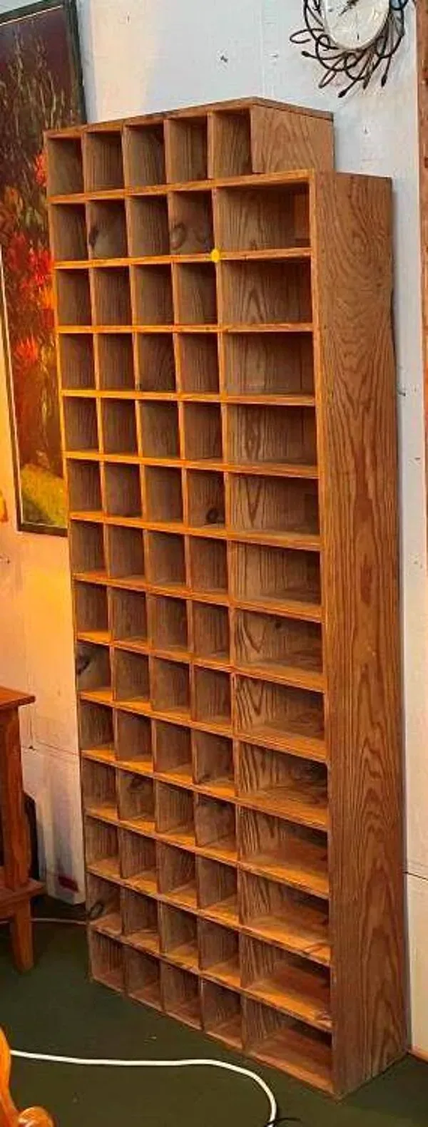 Illustration numéro 4 du produit Casier bois d’atelier, en sapin, années 60-70.