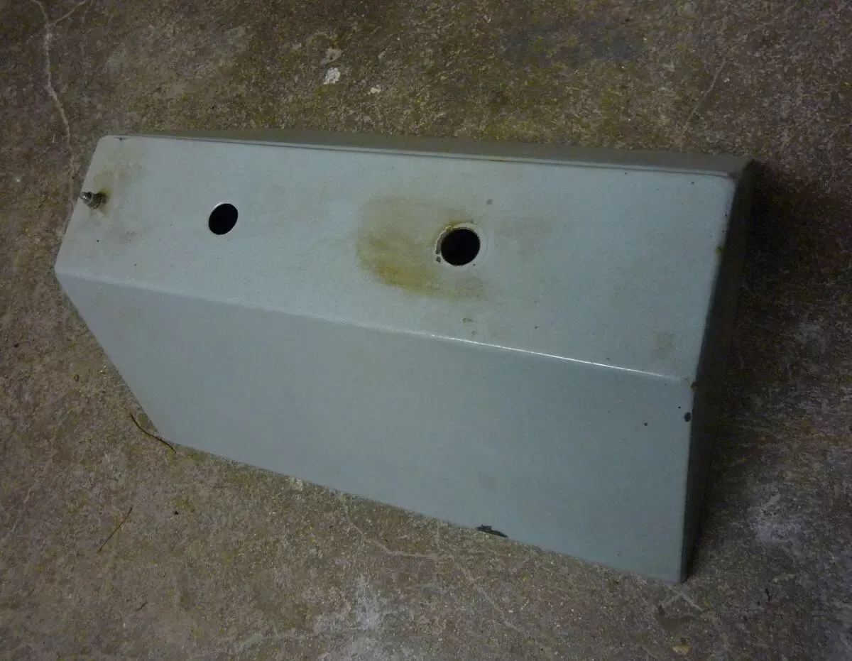 Illustration numéro 4 du produit Suspension industrielle en métal plié émaillé vintage 60s