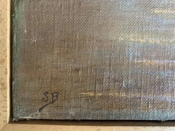 Illustration numéro 4 du produit Ecole française du 19e siècle, peinture à l'huile signée, marine encadrée