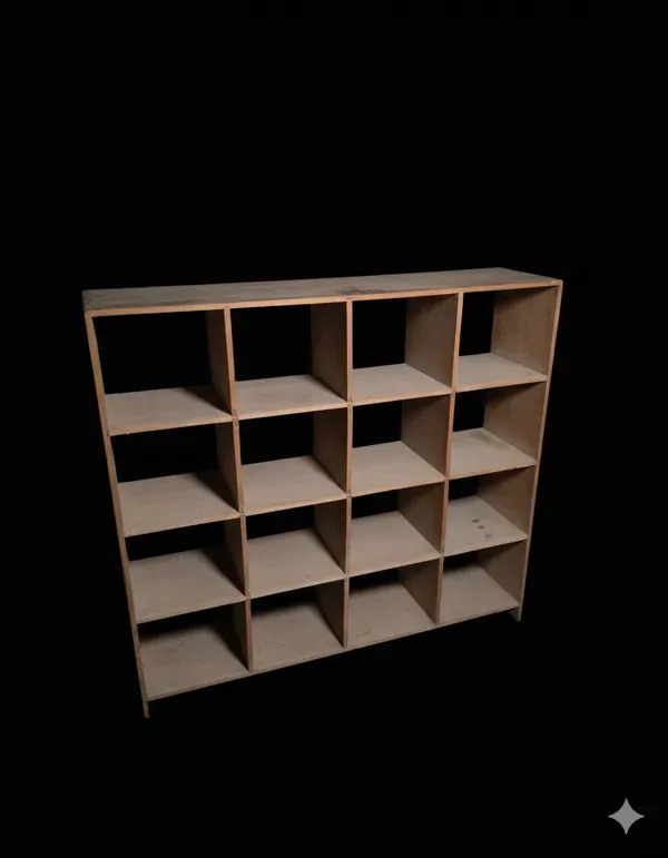 Illustration numéro 4 du produit Meuble de métier à casiers en bois massif