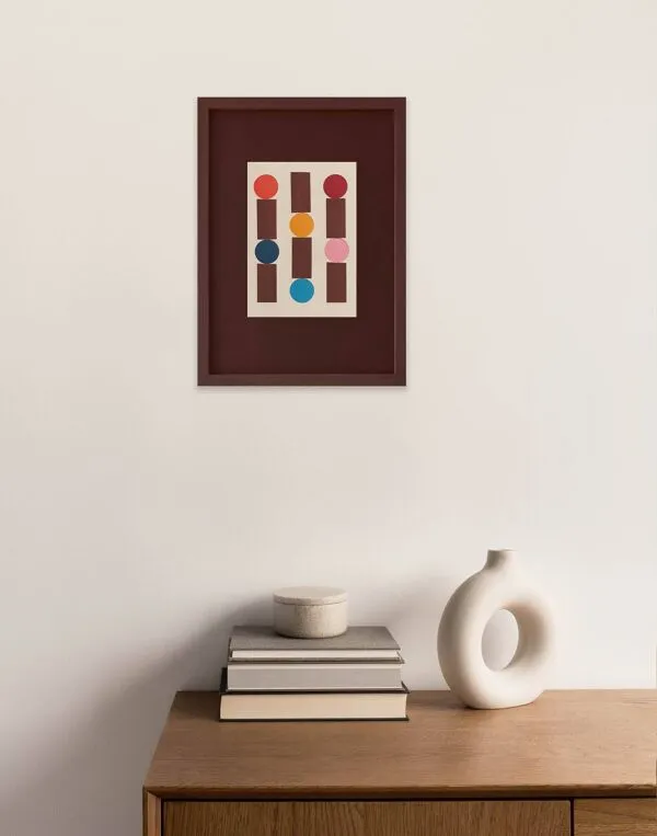 Illustration numéro 4 du produit Collage abstrait sur papier encadrée signée eawy