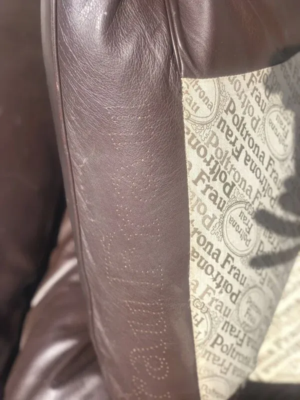 Illustration numéro 4 du produit Paire de canapés en cuir modèle ''Petronio'' de Tito Agnoli pour Poltrona Fra