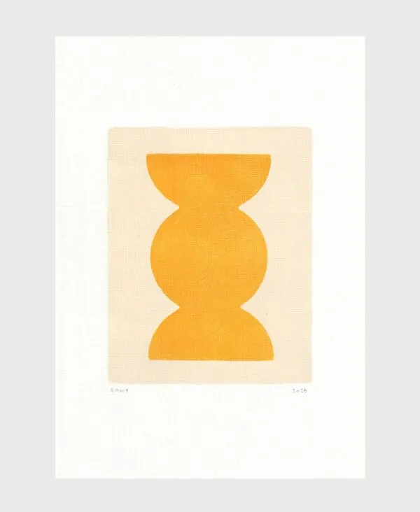 Illustration numéro 4 du produit Peinture abstraite jaune signé eawy