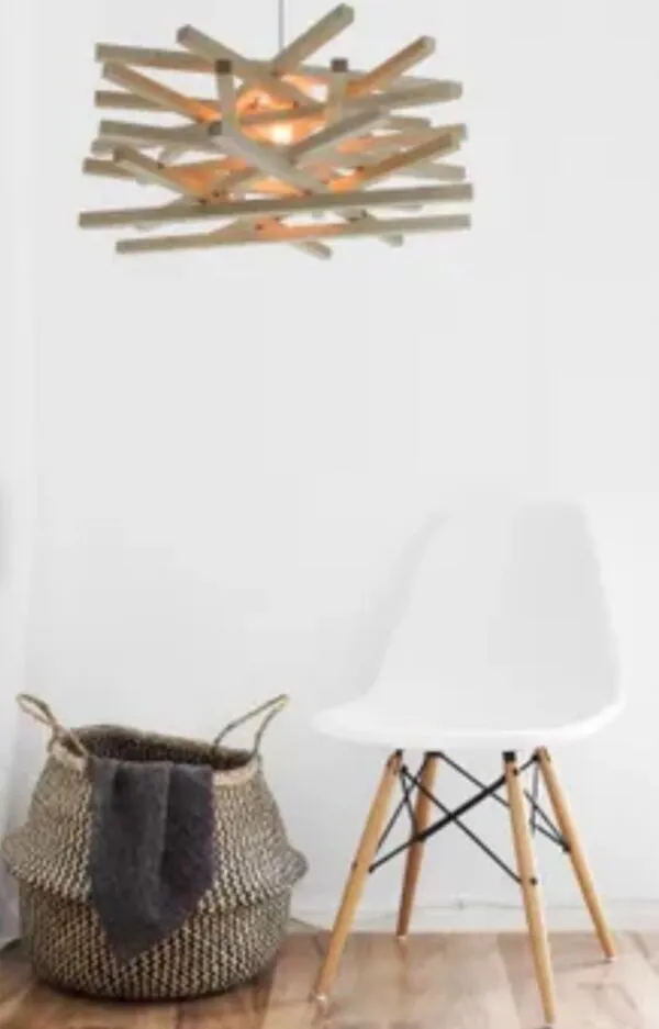 Illustration numéro 4 du produit Suspension en bois nid scandinave
