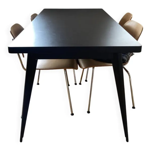 Illustration numéro 4 du produit Table diner Tolix 55 160 chocolat