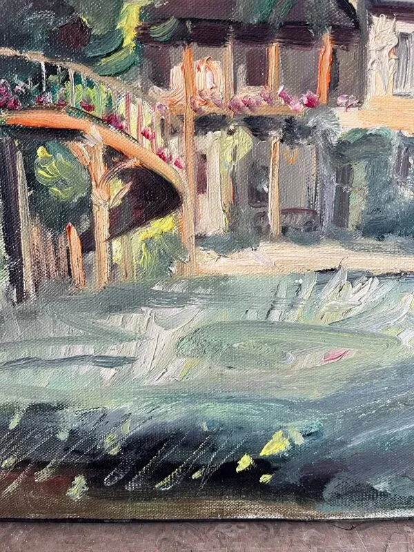 Illustration numéro 4 du produit Peinture « Le Hammeau de la Reine » - Versailles, signée