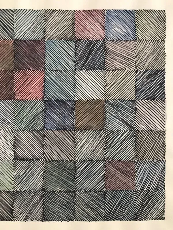 Illustration numéro 4 du produit Ecole contemporaine : technique mixte sur papier, Sans titre (carré), circa 2021