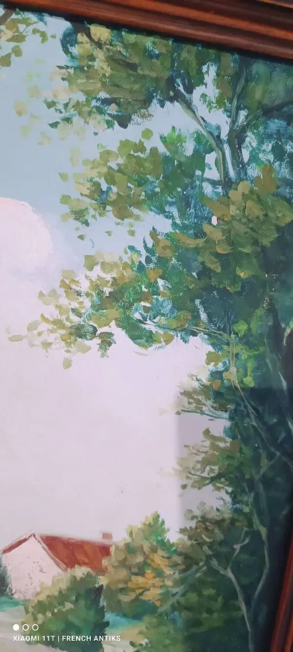 Illustration numéro 4 du produit Tableau français vintage, un champ de lavande