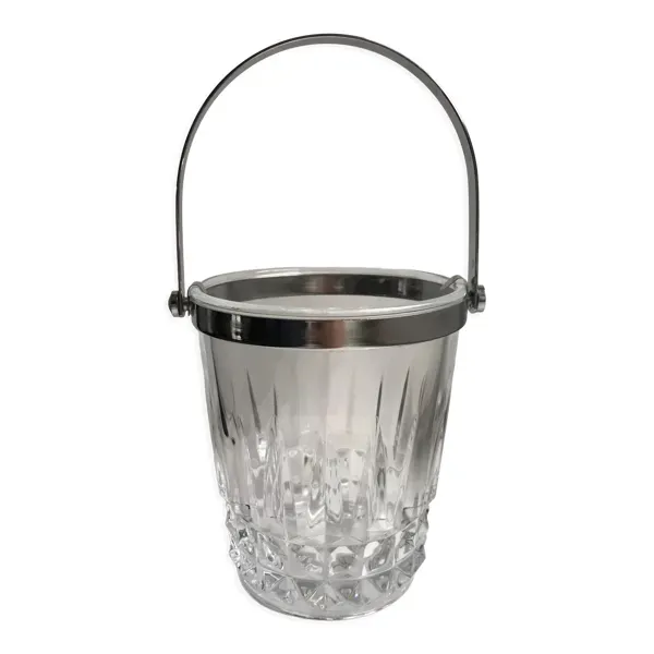 Illustration numéro 4 du produit Seau à glace en cristal années 60-70