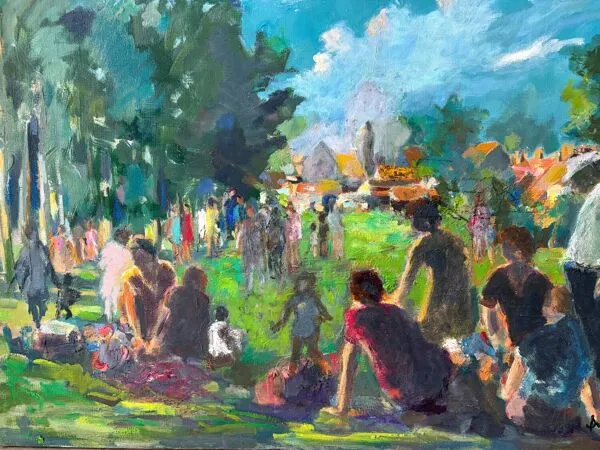 Illustration numéro 4 du produit Scène de picnic signée