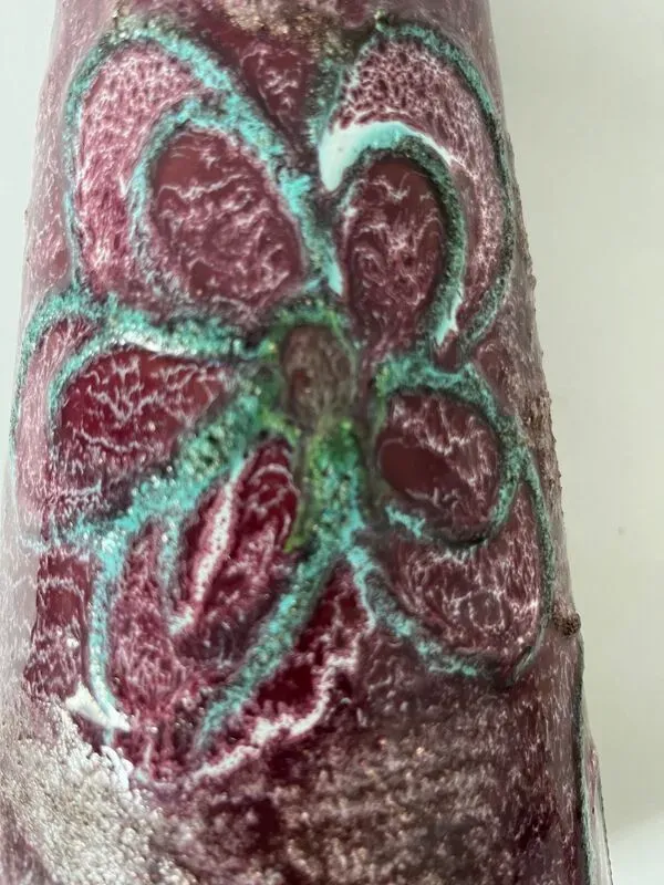 Illustration numéro 4 du produit Grand vase Fat Lava Strehla DDR 1960 vintage