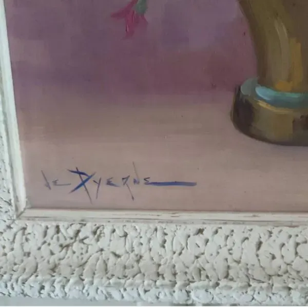 Illustration numéro 4 du produit Reyne marin de pyerne (xxeme) nature morte au bouquet de fleurs huile sur panneau