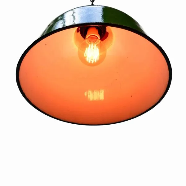 Illustration numéro 4 du produit Suspension en tôle émaillée verte