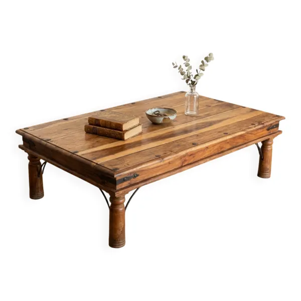 Illustration numéro 4 du produit Table Basse Vintage en Teck, Inde, 1960s