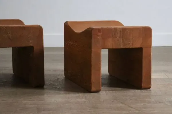 Illustration numéro 4 du produit Paire de tabourets « Palle » par KJ Pettersson & Söner, Suède, années 1970