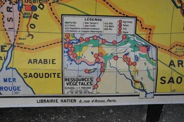 Illustration numéro 4 du produit Carte d'école ancienne de l'Asie