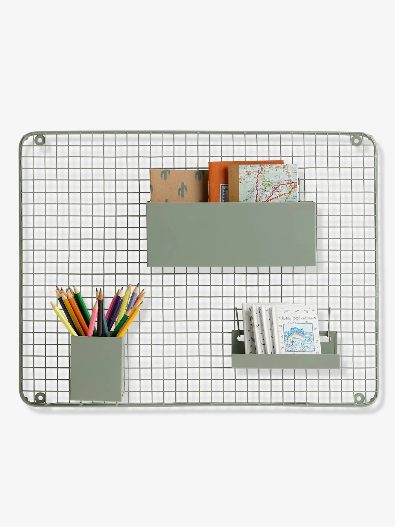 Illustration numéro 4 du produit Pêle-mêle en métal vert sauge