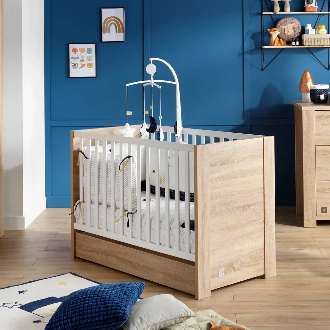 Illustration numéro 4 du produit Lit Bébé À Barreaux - Antonin Marron