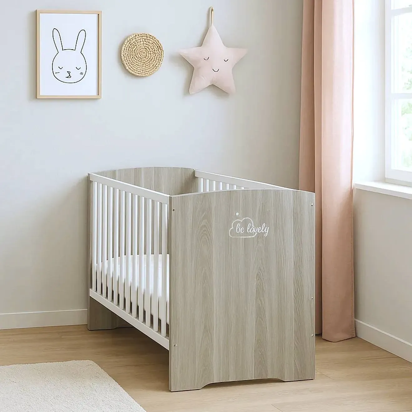 Illustration numéro 4 du produit Lit Bébé À Barreaux - Smile Gris