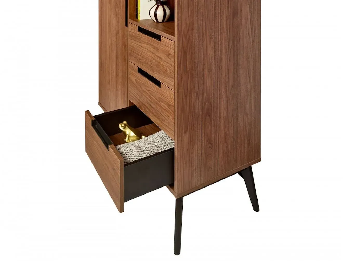 Illustration numéro 4 du produit Armoire 2 Portes Vintage Octave Noyer