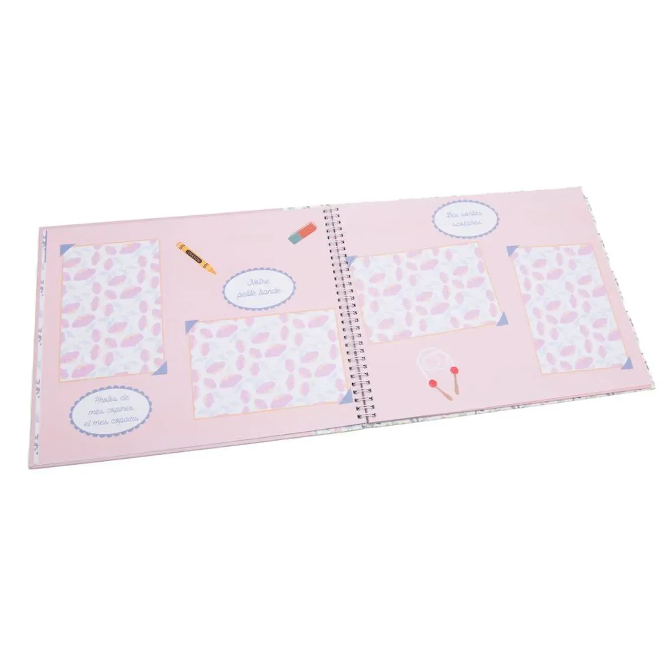 Illustration numéro 4 du produit Album De Classe Rose, Gris, Vert