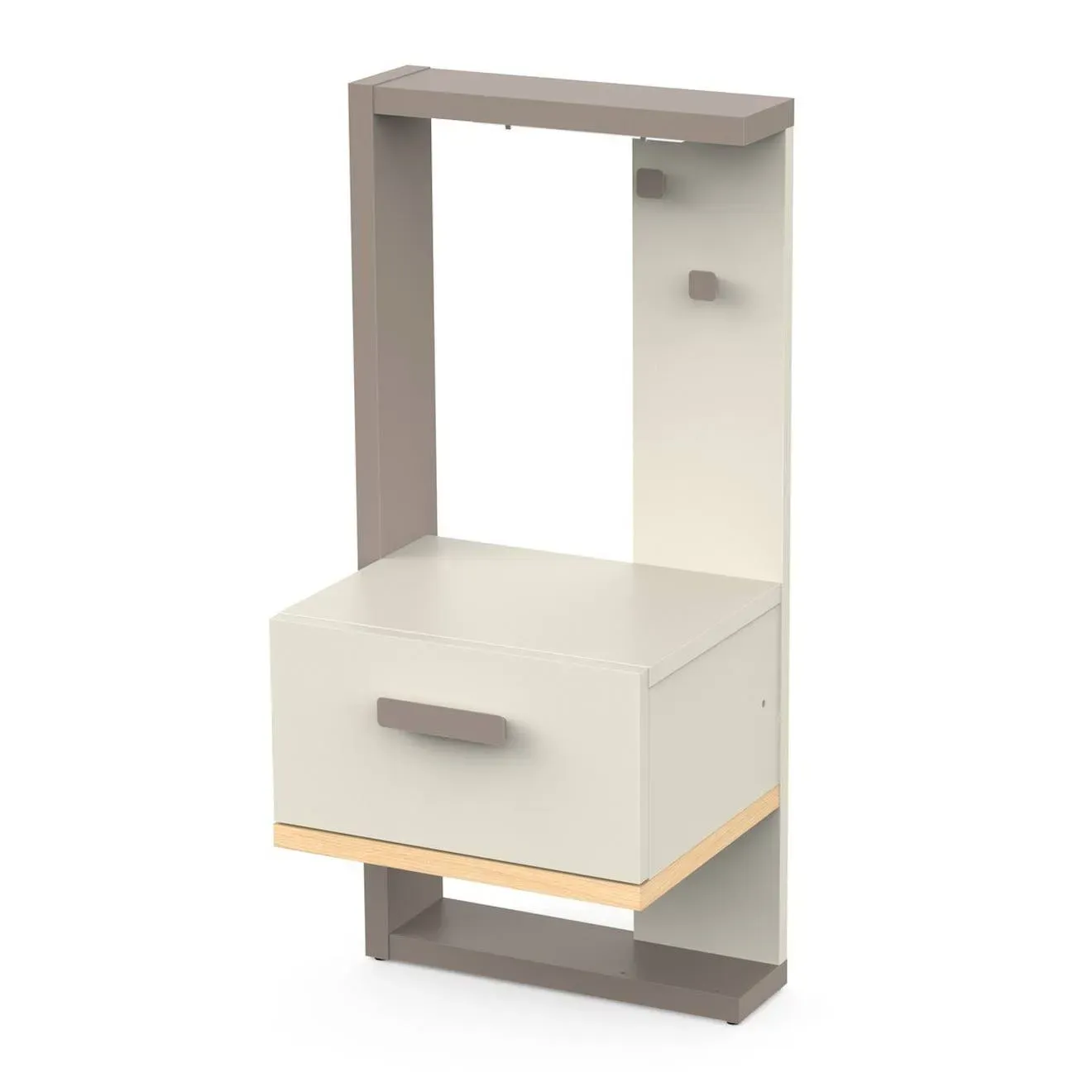 Illustration numéro 4 du produit Chevet 1 Tiroir Camillia Gris