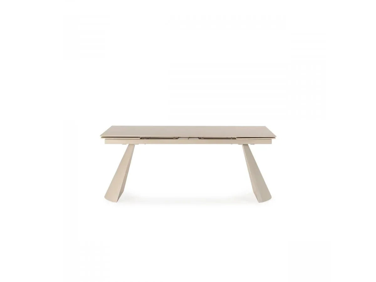 Illustration numéro 5 du produit Table à manger extensible 180 à 260 cm ROMEO plateau travertin    BOBOCHIC