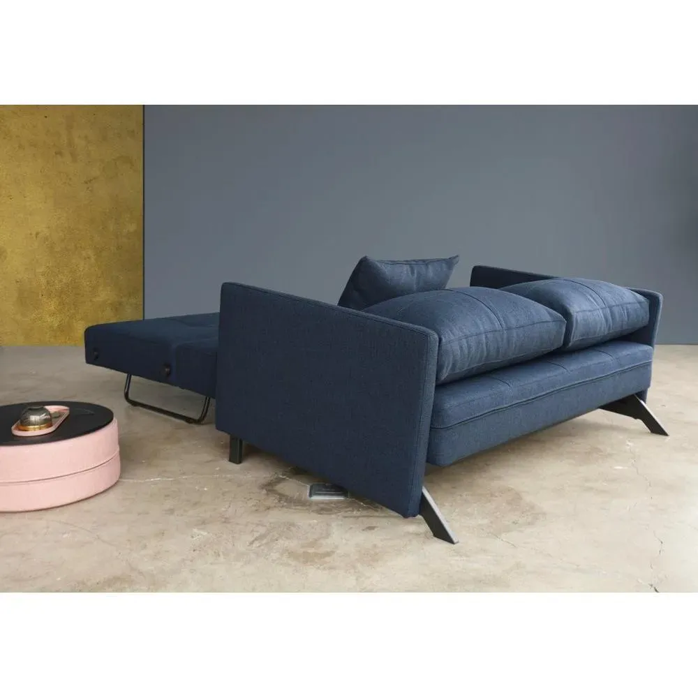 Illustration numéro 5 du produit INNOVATION LIVING  Canapé design avec accoudoirs CUBED 02 ARMS convertible lit 200x140 cm tissu Mixed Dance Blue