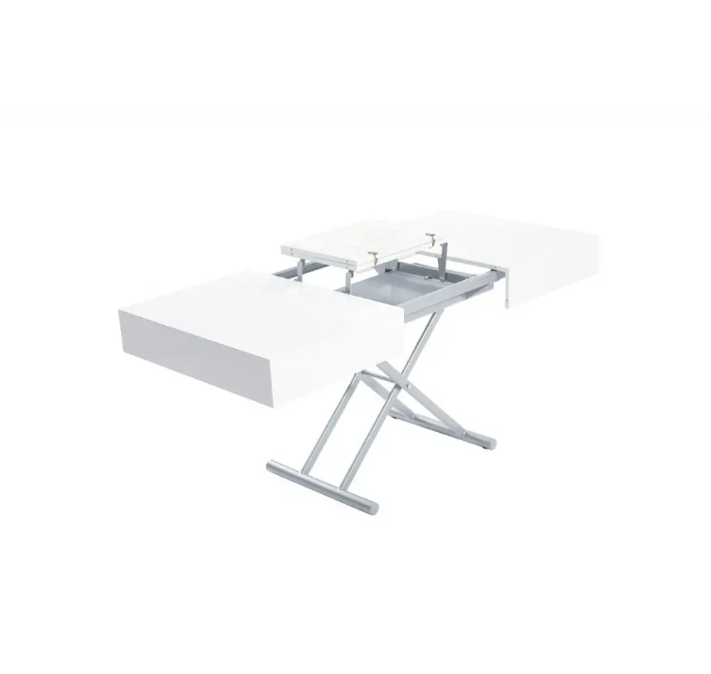 Illustration numéro 5 du produit Table relevable extensible HARIE laquée blanc