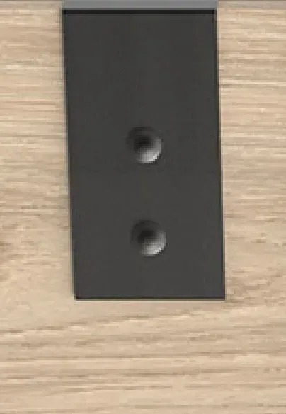 Illustration numéro 5 du produit Armoire coulissante VERNON style industriel 2 portes pin vieilli 1 porte miroir