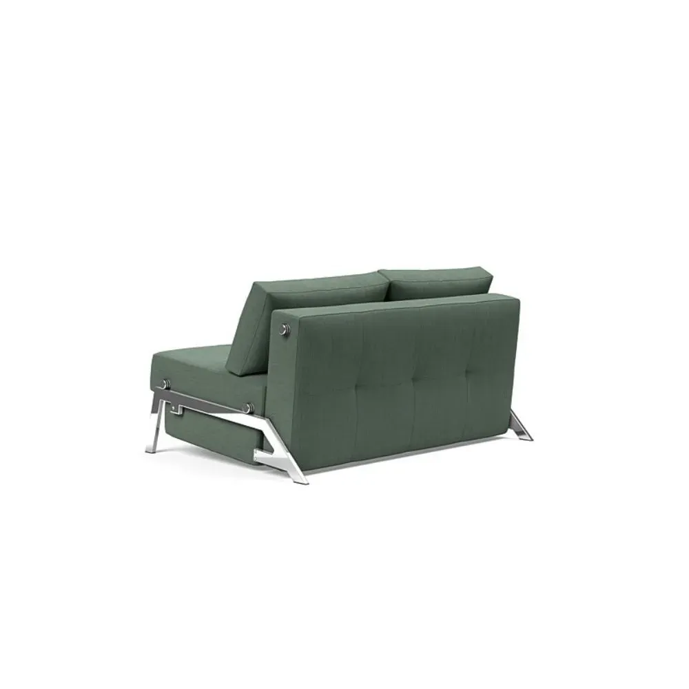 Illustration numéro 5 du produit INNOVATION LIVING  Canapé design CUBED 02 CHROME convertible 200x140 cm tissu Elegance Green