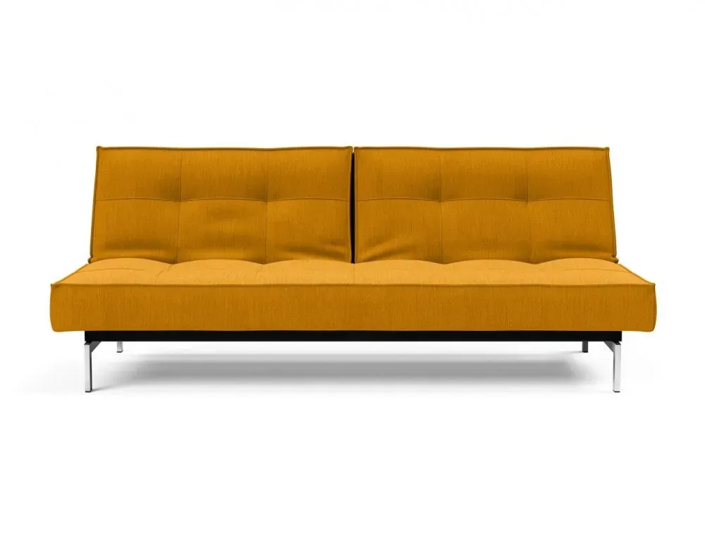 Illustration numéro 5 du produit INNOVATION LIVING  Canape SPLITBACK  CHROME convertible lit 115*210 cm Tissu Elegance Burned Curry