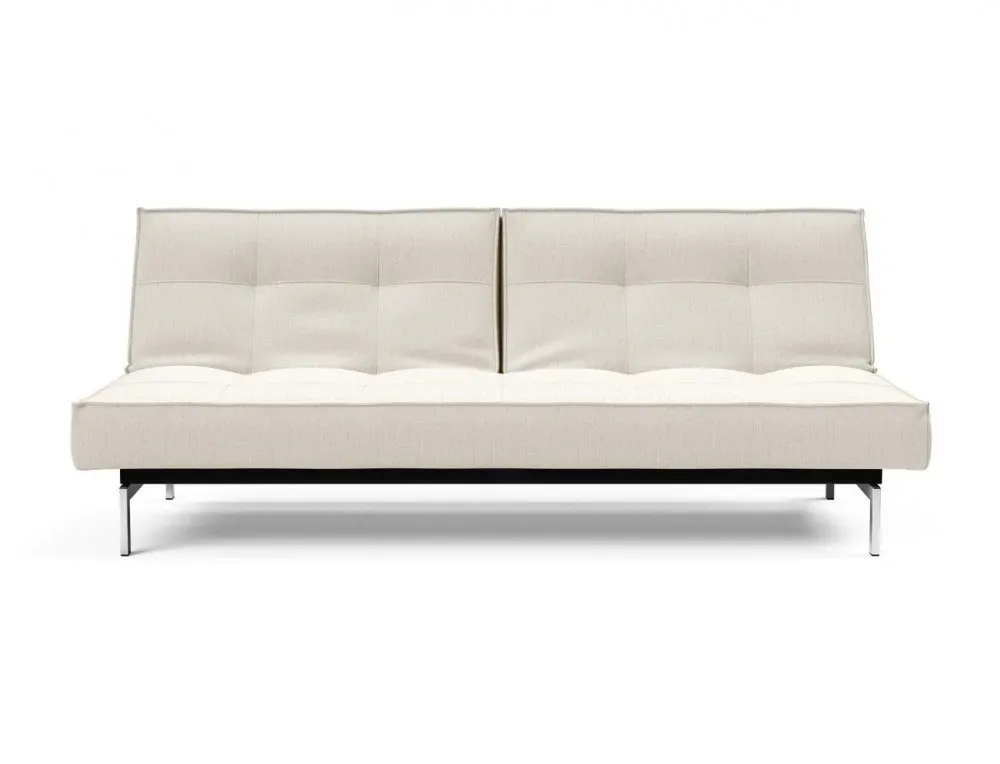 Illustration numéro 5 du produit INNOVATION LIVING  Canape SPLITBACK  CHROME convertible lit 115*210 cm Tissu Boucle Off White