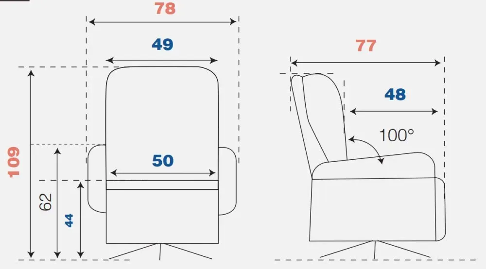 Illustration numéro 5 du produit Fauteuil relax pivotant bi moteur BLOOM tissu maillé beige & moka