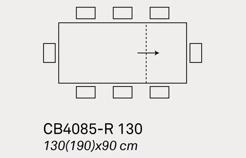 Illustration numéro 5 du produit Table extensible 8 couverts SNAP 190 cm pieds métal plateau mélaminé blanc