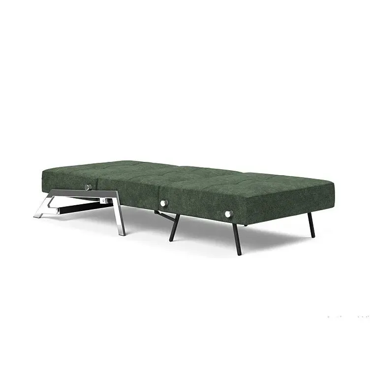 Illustration numéro 5 du produit INNOVATION LIVING  Fauteuil design SOFABED CUBED 02 CHROME Avella Pine Green convertible lit 200x90 cm