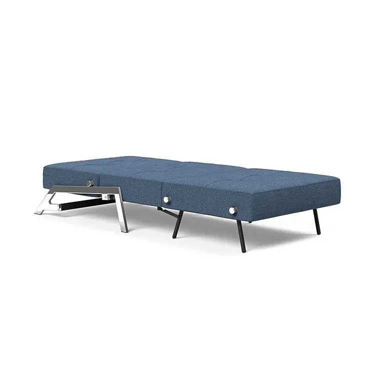 Illustration numéro 5 du produit INNOVATION LIVING  Fauteuil design SOFABED CUBED 02 CHROME Weda Blue convertible lit 200x90 cm
