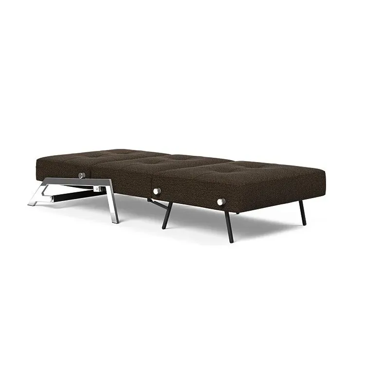 Illustration numéro 5 du produit INNOVATION LIVING  Fauteuil design SOFABED CUBED 02 CHROME Taura Chocco convertible lit 200x90 cm
