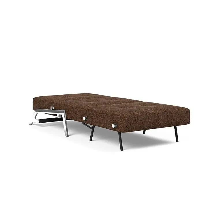Illustration numéro 5 du produit INNOVATION LIVING  Fauteuil design SOFABED CUBED 02 CHROME Taura Cappuccino convertible lit 200x90 cm