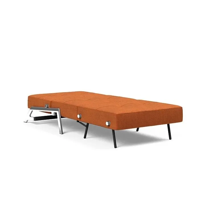 Illustration numéro 5 du produit INNOVATION LIVING  Fauteuil design SOFABED CUBED 02 CHROME Esina Rust Orange convertible lit 200x90 cm
