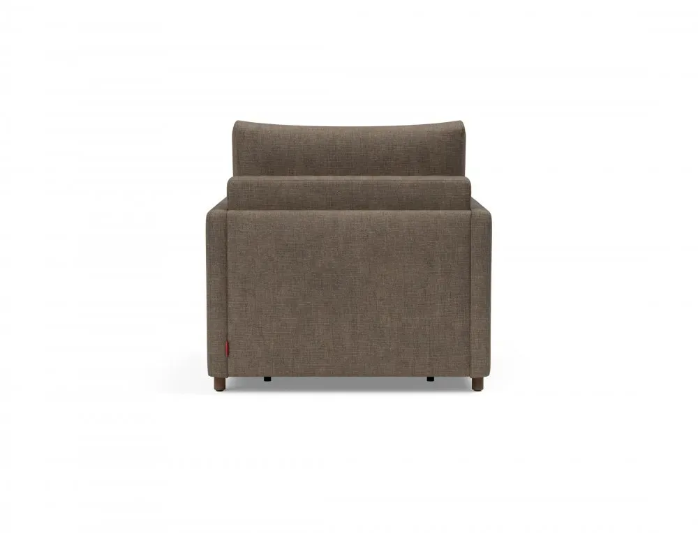 Illustration numéro 5 du produit INNOVATION LIVING  Fauteuil NEAH SLIM convertible 80x195 tissu Esina Cedar Brown