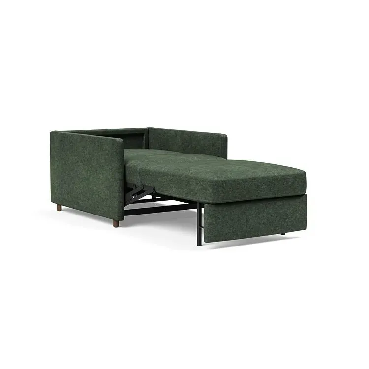 Illustration numéro 5 du produit INNOVATION LIVING  Fauteuil NEAH SLIM convertible 80x195 tissu Avella Pine Green