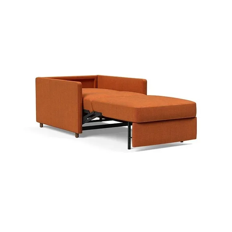 Illustration numéro 5 du produit INNOVATION LIVING  Fauteuil NEAH SLIM convertible 80x195 tissu Esina Rust Orange