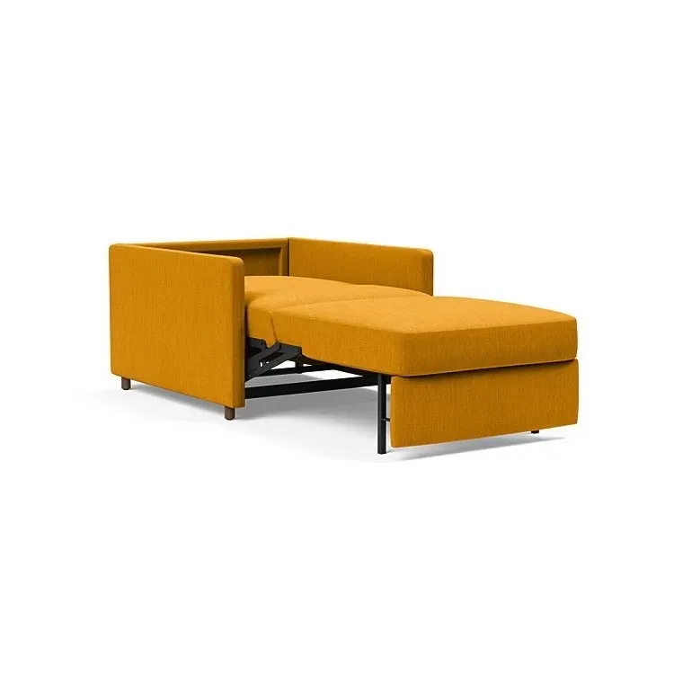 Illustration numéro 5 du produit INNOVATION LIVING  Fauteuil NEAH SLIM convertible 80x195 tissu Elegance Curry