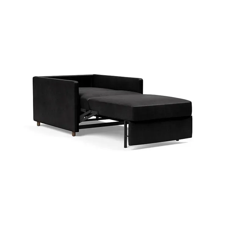 Illustration numéro 5 du produit INNOVATION LIVING  Fauteuil NEAH SLIM convertible 80x195 tissu Faunal Black