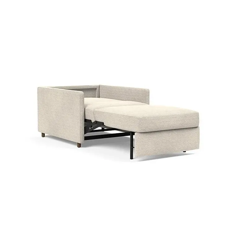 Illustration numéro 5 du produit INNOVATION LIVING  Fauteuil NEAH SLIM convertible 80x195 tissu Corduroy Ivory