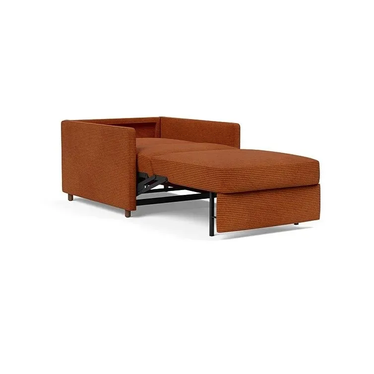 Illustration numéro 5 du produit INNOVATION LIVING  Fauteuil NEAH SLIM convertible 80x195 tissu Corduroy Orange