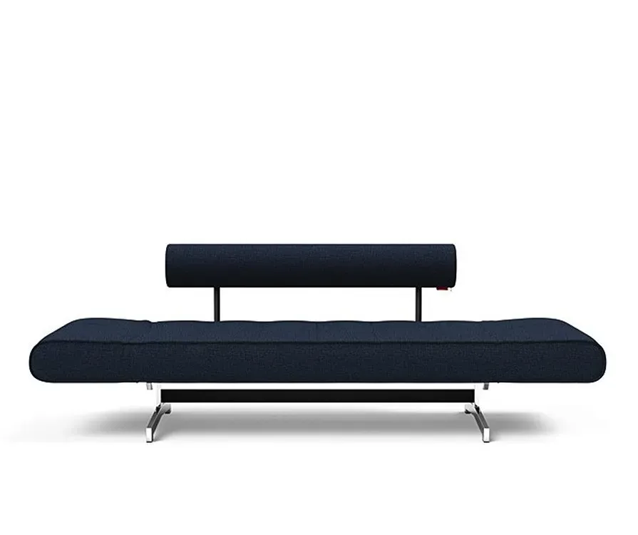 Illustration numéro 5 du produit INNOVATION LIVING  Canapé lit GHIA CHROME couchage 80x210 cm tissu Mixed Dance Blue