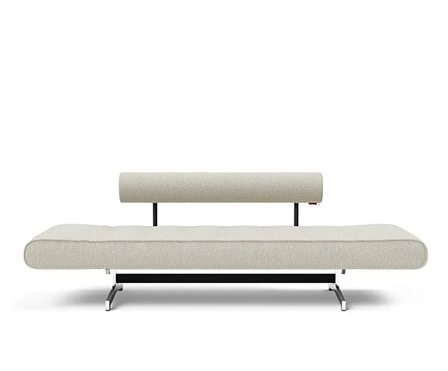 Illustration numéro 5 du produit INNOVATION LIVING  Canapé lit GHIA CHROME couchage 80x210 cm tissu Mixed Dance Natural